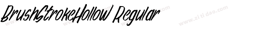 BrushStrokeHollow Regular字体转换